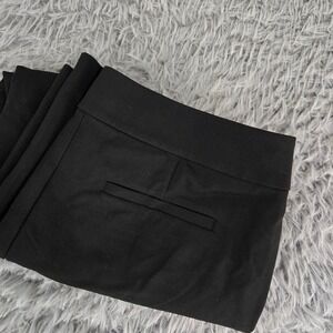 LOFT Sailor Culotte Pants Women 8P Black Gold‎ Button Wide Leg Cropped 515755
